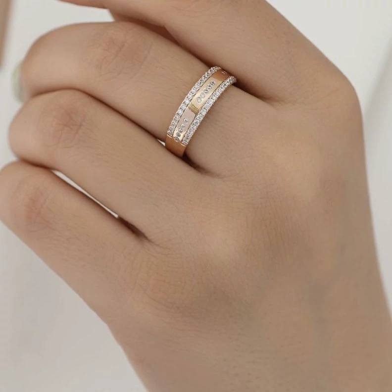 انگشتر حلقه ای نگین‌دار ژوپینگ