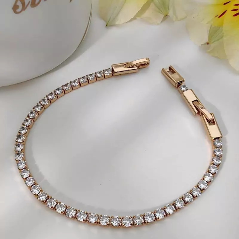 دستبند تنیسی نگین گرد ژوپینگ