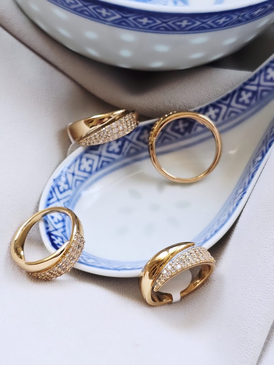 انگشتر چپ و راست نگین دار  ژوپینگ